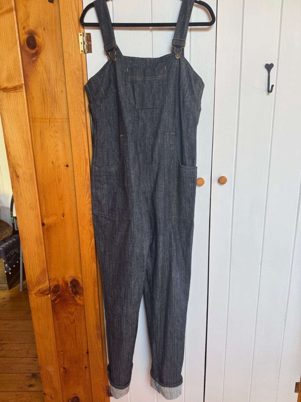 Revivall Dark Denim Overalls Jeans - Women's Slimfit